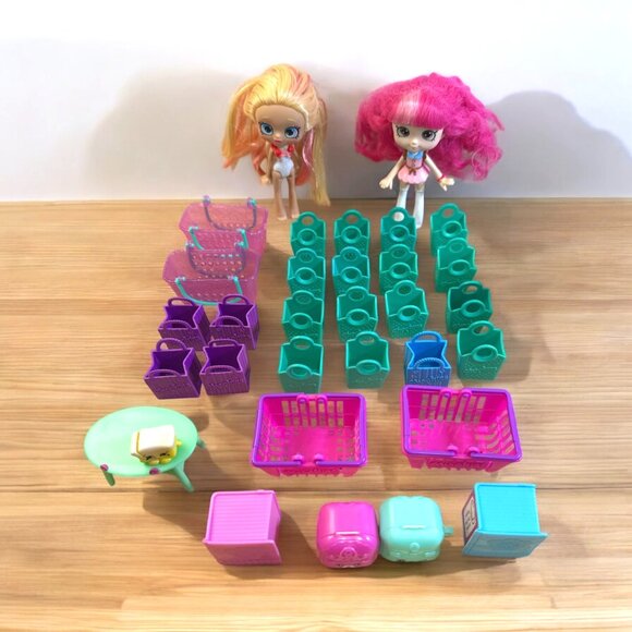 Lot of 2 Shopkins Doll Figures 1Betsy Butter & Shopping Baskets - Picture 2 of 6
